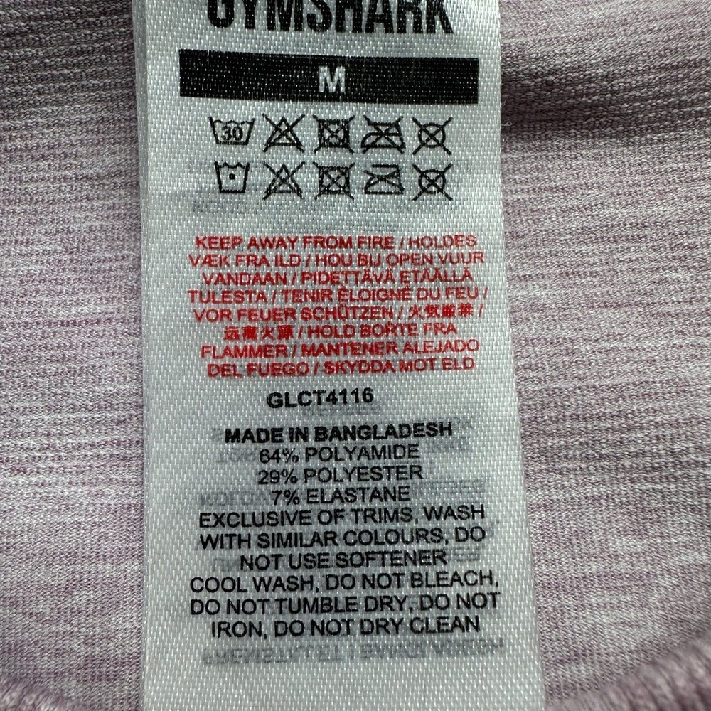 Gymshark Women's Lavender Long Sleeve Crop Top - Picture 3 of 7